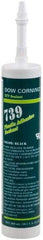 Dow Corning - 10.1 oz Cartridge Black RTV Silicone Joint Sealant - -49 to 392°F Operating Temp, 75 min Tack Free Dry Time, 24 to 72 hr Full Cure Time, Series 739 - Exact Tool & Supply