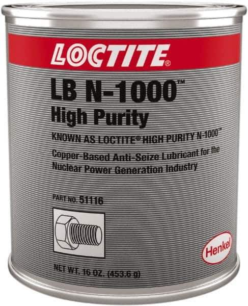 Loctite - 1 Lb Can High Purity Anti-Seize Lubricant - Copper, 1,800°F, Copper - Exact Tool & Supply