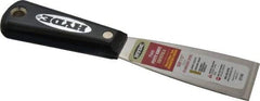 Hyde Tools - 1-1/2" Wide Stainless Steel Putty Knife - Stiff, Nylon Handle, 7-3/4" OAL - Exact Tool & Supply
