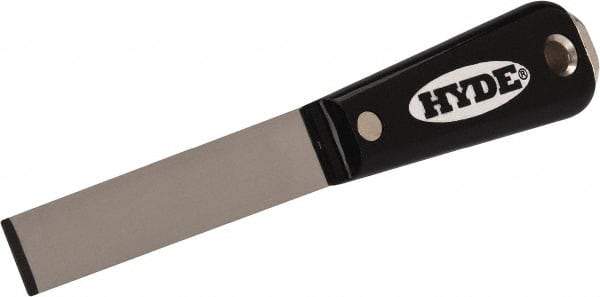 Hyde Tools - 3/4" Wide Chisel Edge Blade High Carbon Steel Chisel Scraper - Stiff, Hammerhead Nylon Handle, 8.3" OAL - Exact Tool & Supply