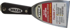 Hyde Tools - 3" Wide Steel Putty Knife - Flexible, Nylon Handle - Exact Tool & Supply