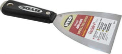 Hyde Tools - 4" Wide Carbon Steel Taping Knife - Flexible, Hammerhead Nylon Handle, 8-1/4" OAL - Exact Tool & Supply