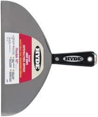Hyde Tools - 10" Wide Carbon Steel Taping Knife - Flexible, Hammerhead Nylon Handle, 8-3/8" OAL - Exact Tool & Supply