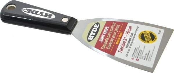 Hyde Tools - 3" Wide Steel Putty Knife - Flexible, Nylon Handle - Exact Tool & Supply