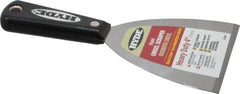 Hyde Tools - 4" Wide Carbon Steel Taping Knife - Stiff, Nylon Handle, 8-1/8" OAL - Exact Tool & Supply