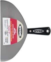 Hyde Tools - 10" Wide Carbon Steel Taping Knife - Flexible, Nylon Handle, 8-1/4" OAL - Exact Tool & Supply