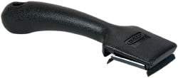 Hyde Tools - Carbon Steel 4-Edge Scraper - 1-1/2" Blade Width, 7-1/2" Long Plastic Handle - Exact Tool & Supply