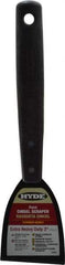 Hyde Tools - Stiff Carbon Steel Chisel Scraper - 3" Blade Width, 8" Long Polypropylene Handle - Exact Tool & Supply