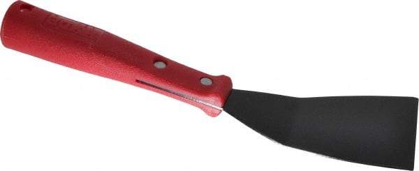 Hyde Tools - Stiff Carbon Steel Bent Chisel - 3" Blade Width, Plastic Handle - Exact Tool & Supply