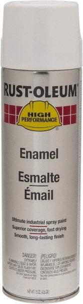 Rust-Oleum - White, 15 oz Net Fill, Gloss, Enamel Spray Paint - 14 Sq Ft per Can, 15 oz Container, Use on Rust Proof Paint - Exact Tool & Supply
