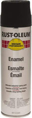 Rust-Oleum - Black, 15 oz Net Fill, Flat, Enamel Spray Paint - 14 Sq Ft per Can, 15 oz Container, Use on Rust Proof Paint - Exact Tool & Supply