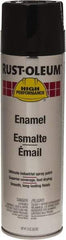 Rust-Oleum - Black, 15 oz Net Fill, Gloss, Enamel Spray Paint - 14 Sq Ft per Can, 15 oz Container, Use on Rust Proof Paint - Exact Tool & Supply