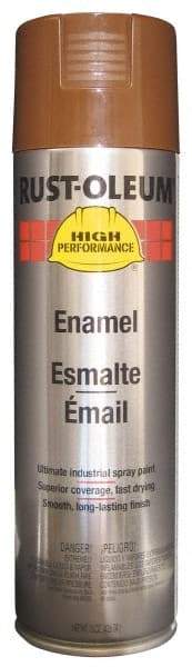 Rust-Oleum - Chestnut Brown, 15 oz Net Fill, Gloss, Enamel Spray Paint - 14 Sq Ft per Can, 15 oz Container, Use on Rust Proof Paint - Exact Tool & Supply