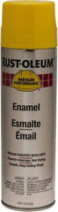 Rust-Oleum - Safety Yellow, 15 oz Net Fill, Gloss, Enamel Spray Paint - 14 Sq Ft per Can, 15 oz Container, Use on Rust Proof Paint - Exact Tool & Supply
