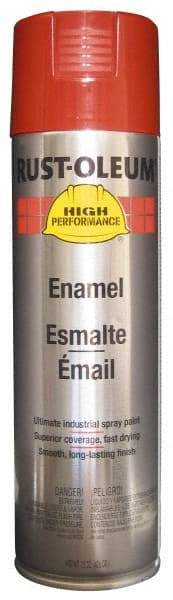 Rust-Oleum - Bright Red, 15 oz Net Fill, Gloss, Enamel Spray Paint - 14 Sq Ft per Can, 15 oz Container, Use on Rust Proof Paint - Exact Tool & Supply