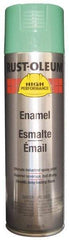 Rust-Oleum - Safety Green, 15 oz Net Fill, Gloss, Enamel Spray Paint - 14 Sq Ft per Can, 15 oz Container, Use on Rust Proof Paint - Exact Tool & Supply
