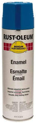 Rust-Oleum - Safety Blue, 15 oz Net Fill, Gloss, Enamel Spray Paint - 14 Sq Ft per Can, 15 oz Container, Use on Rust Proof Paint - Exact Tool & Supply