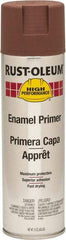 Rust-Oleum - 15 oz Flat Red Enamel Spray Primer - 14 Sq Ft Coverage - Exact Tool & Supply