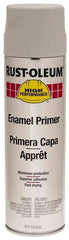 Rust-Oleum - 15 oz Flat Gray Enamel Spray Primer - 14 Sq Ft Coverage - Exact Tool & Supply