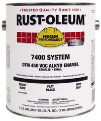 Rust-Oleum - 1 Gal Yellow (Old Caterpillar) Gloss Finish Industrial Enamel Paint - Interior/Exterior, Direct to Metal, <450 gL VOC Compliance - Exact Tool & Supply