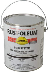 Rust-Oleum - 1 Gal Black High Gloss Finish Industrial Enamel Paint - Interior/Exterior, Direct to Metal, <450 gL VOC Compliance - Exact Tool & Supply