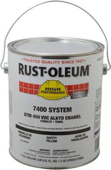 Rust-Oleum - 1 Gal Safety Yellow Gloss Finish Industrial Enamel Paint - Interior/Exterior, Direct to Metal, <450 gL VOC Compliance - Exact Tool & Supply