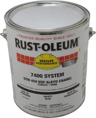 Rust-Oleum - 1 Gal Safety Blue Gloss Finish Industrial Enamel Paint - Interior/Exterior, Direct to Metal, <450 gL VOC Compliance - Exact Tool & Supply
