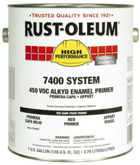 Rust-Oleum - 1 Gal Red Damp-Proof Primer - 230 to 435 Sq Ft/Gal, <450 gL Content, Direct to Metal, Quick Drying - Exact Tool & Supply