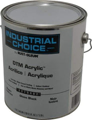Rust-Oleum - 1 Gal Black Gloss Finish Acrylic Enamel Paint - Interior/Exterior, Direct to Metal, <250 gL VOC Compliance - Exact Tool & Supply