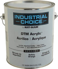Rust-Oleum - 1 Gal Safety Orange Semi Gloss Finish Alkyd Enamel Paint - Interior/Exterior, Direct to Metal, <250 gL VOC Compliance - Exact Tool & Supply