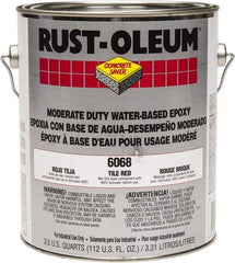 Rust-Oleum - 1 Gal High Gloss Tile Red Water-Based Epoxy - 200 to 350 Sq Ft/Gal Coverage, <250 g/L VOC Content - Exact Tool & Supply