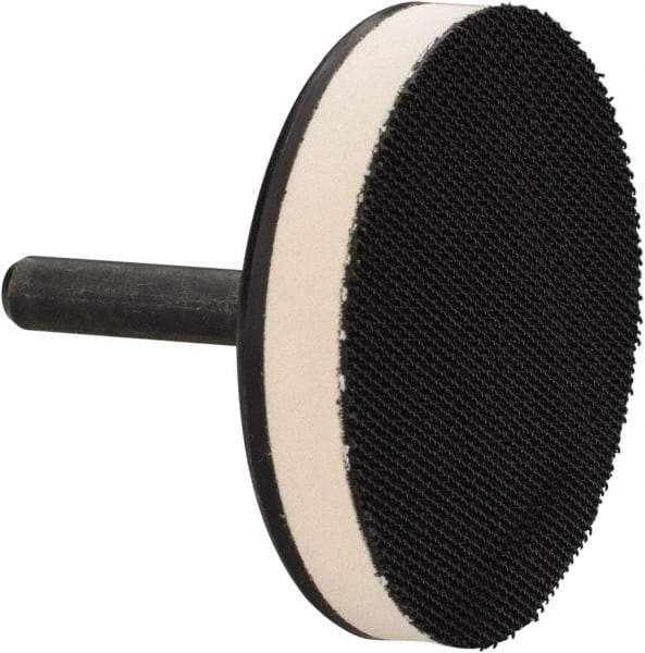 AutoQuip - 2" Diam Hook & Loop Disc Backing Pad - 1/4" Shank Diam, Medium Density, 22,000 RPM - Exact Tool & Supply