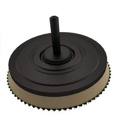 AutoQuip - 3" Diam Hook & Loop Disc Backing Pad - 1/4" Shank Diam, Medium Density, 18,000 RPM - Exact Tool & Supply