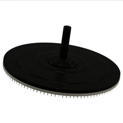 AutoQuip - 4" Diam Hook & Loop Disc Backing Pad - 1/4" Shank Diam, Firm Density, 14,000 RPM - Exact Tool & Supply