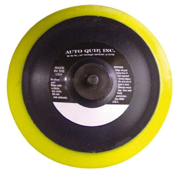 AutoQuip - 6" Diam Hook & Loop Disc Backing Pad - Medium Density, 10,000 RPM - Exact Tool & Supply