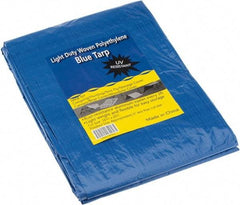 Value Collection - 20' Long x 16' Wide Polyethylene Tarp & Dust Cover - Blue - Exact Tool & Supply