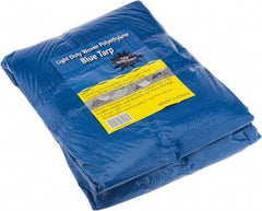 Value Collection - 25' Long x 20' Wide Polyethylene Tarp & Dust Cover - Blue - Exact Tool & Supply