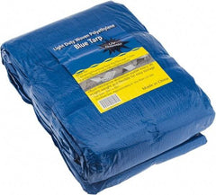 Value Collection - 40' Long x 30' Wide Polyethylene Tarp & Dust Cover - Blue - Exact Tool & Supply