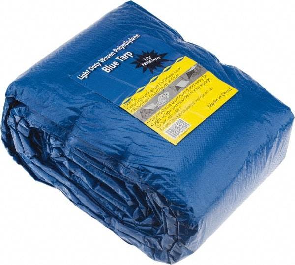 Value Collection - 60' Long x 40' Wide Polyethylene Tarp & Dust Cover - Blue - Exact Tool & Supply
