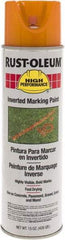 Rust-Oleum - 15 fl oz Orange Marking Paint - 300' to 350' Coverage at 1-1/2" Wide, Solvent-Based Formula - Exact Tool & Supply