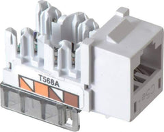 Hubbell - 8 Position, Cat5e Modular Jack - CSA Certified, RoHS Compliant, UL Listed - Exact Tool & Supply