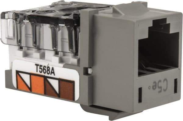 Hubbell - 8 Position, Cat5e Modular Jack - CSA Certified, RoHS Compliant, UL Listed - Exact Tool & Supply