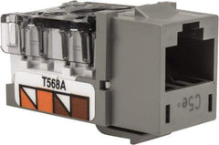 Hubbell - 8 Position, Cat5e Modular Jack - CSA Certified, RoHS Compliant, UL Listed - Exact Tool & Supply