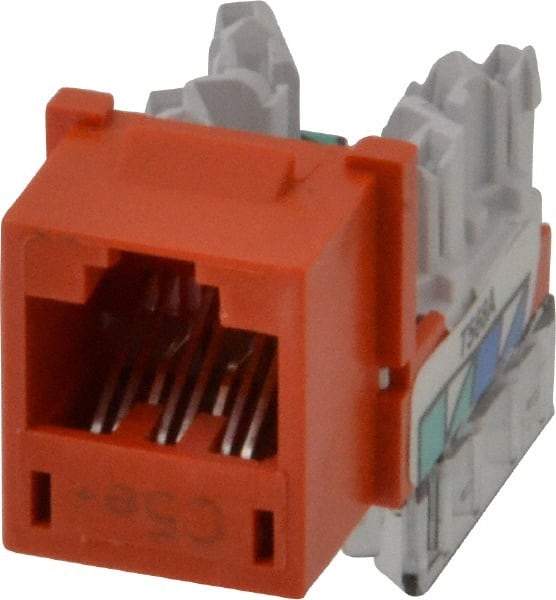 Hubbell - 8 Position, Cat5e Modular Jack - CSA Certified, RoHS Compliant, UL Listed - Exact Tool & Supply