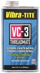 Vibra-Tite - 8.5 oz Can, Red, Low Strength Threadlocker - Series VC-3, 24 hr Full Cure Time, Hand Tool, Heat Removal - Exact Tool & Supply