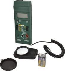 Extech - 9 Volt Battery, 5,000 FC, LCD Display, Color Corrected Photodiode, Light Meter - 5 Accuracy, Compatible with Fluorescent, High Pressure Sodium, Mercury, Metal Halide Lighting, DC Analog Out - Exact Tool & Supply