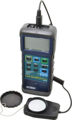 Extech - 9 Volt Battery, 5,000 FC, LCD Display, Color Corrected Photodiode, Light Meter - 4 Accuracy, Compatible with Fluorescent, High Pressure Sodium, Mercury, Tungsten Lighting, Built In Memory - Exact Tool & Supply