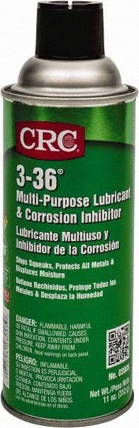 CRC - 11 oz Aerosol Nondrying Film Penetrant/Lubricant - Blue/Green & Clear, -50°F to 250°F, Food Grade - Exact Tool & Supply