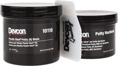 Devcon - 1 Lb Pail Two Part Epoxy - 45 min Working Time, Series Plastic Steel - Exact Tool & Supply