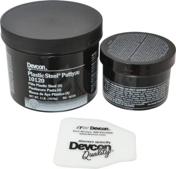 Devcon - 4 Lb Pail Two Part Epoxy - 45 min Working Time, Series Plastic Steel - Exact Tool & Supply